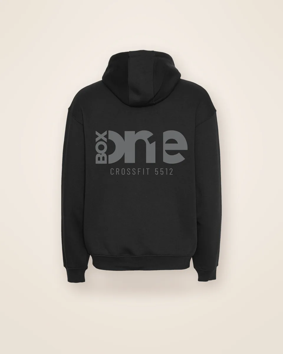 Oversized Zip Hoodie i kulsort set bagfra
